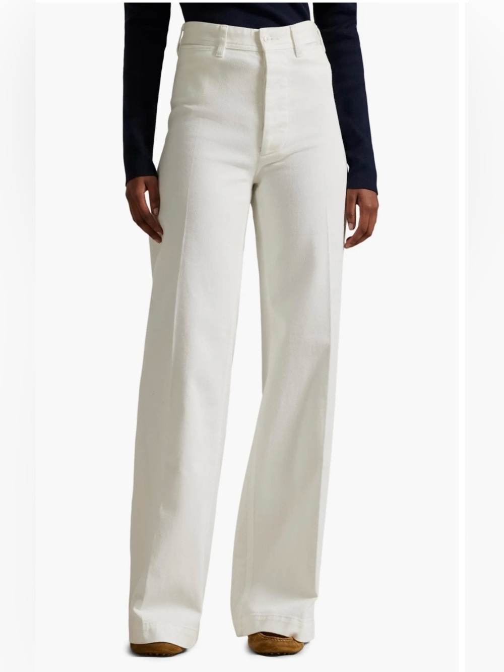 Ralph Lauren Stretch Cotton Twill Flare Leg Pants.  Size 12